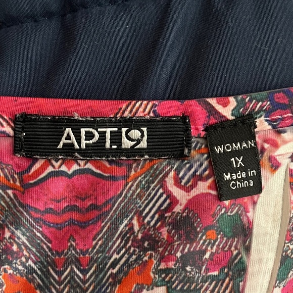 Apt. 9 Pink Purple Y2K Vibrant Paisley Blouse 1X - Picture 5 of 7